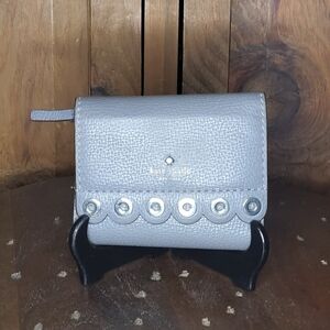 Kate Spade Light Gray Button-Accent Wallet